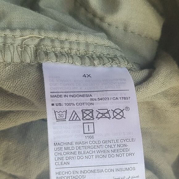 Old Navy Womens Pull On Olive Green Cotton Short Plus Size 4X - Picture 11 of 12